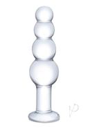 Glas Beaded Glass Butt Plug 7.25in - Clear